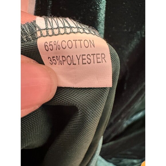 Womans Velvet Emerald Green Mini Dress Size L Whimsigoth Vampire Event Prom Gala - Picture 3 of 13